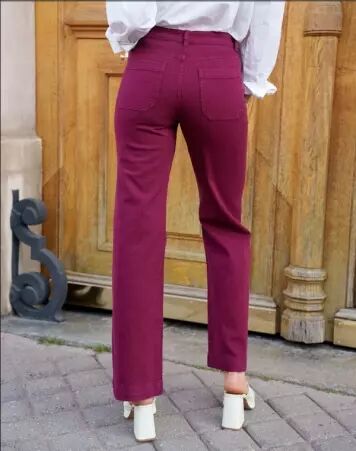 Pantalon wide leg bordeaux pantalon large bordeaux profond et chic
