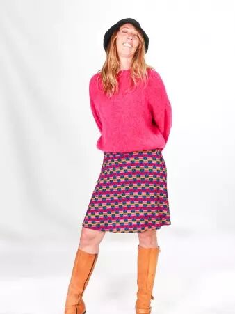 Jupe Zazie Purple pavot v�tement f�minin color� et expressif