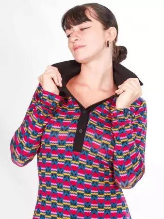 Robe Kurt Purple pavot robe �l�gante color�e