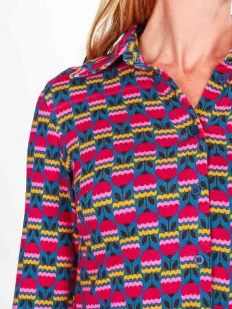 Chemise Lary manches longues Purple pavot �l�ment mode � l'esth�tique actuelle