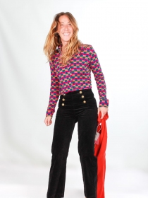 Chemise Lary manches longues Purple pavot