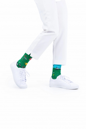 Chaussettes deparaill�es Golf course accessoire textile au look moderne