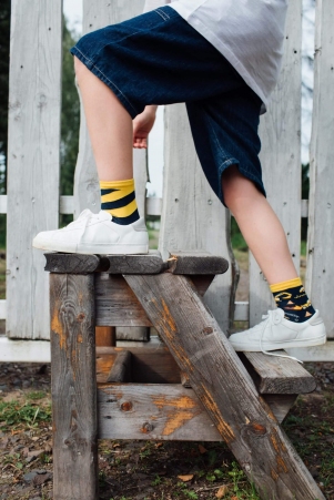 Chaussettes deparaill�es Sock the builder kids accessoire mode au style contemporain