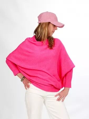 Sweat asymetrique touch� cachemire prune sweat prune profond � l'allure chic