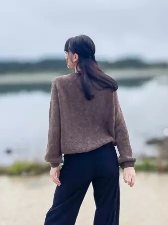 Gilet alpaga 6 boutons Chocolat v�tement mode � l'allure �l�gante