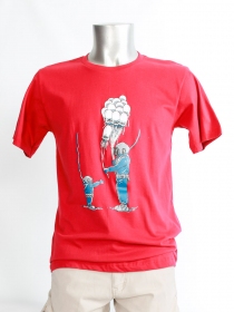 T Shirt Diver Jelly Fish Groseille