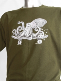 T-shirt Kraken roll vert