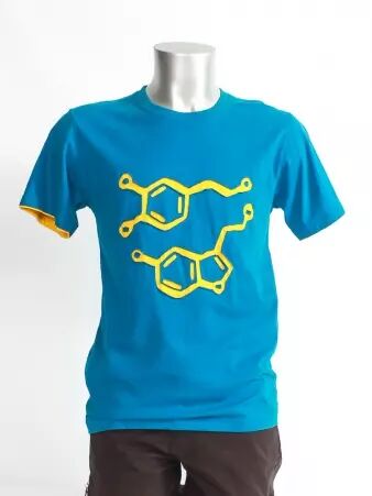 Tee shirt Molecule Bleu t-shirt mol�cule bleu visuel scientifique