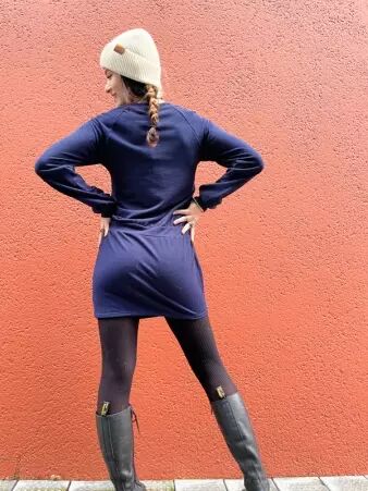 Robe Sweater Navy robe chaude �l�gante