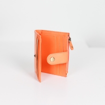 Porte carte/monnaie cuir recyclé Orange