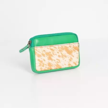 Porte monnaie cuir recycl� vert porte monnaie vert recycl� naturel