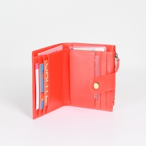 Porte carte/monnaie cuir recyclé Orange