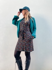 Robe Anna manches longues Nuit &eacute;toil&eacute;e robe f&eacute;minine &agrave; motif astral