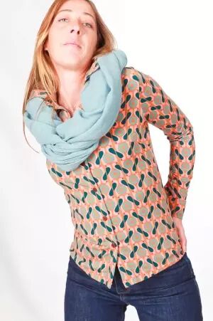 Chemise Lary manches longues Crocus article mode au design soign�