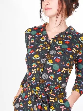 Robe Anna courte Agoria robe f�minine � motif expressif