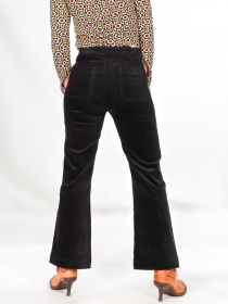 Pantalon à pont Victorine Velours noir