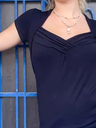 Top Calie noir top �l�gant noir usage quotidien