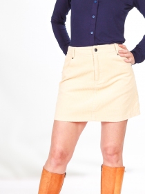 Jupe-short velours - Beige doré