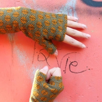 Mitaines honeycomb miel