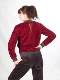 Teddy velours aubergine teddy velours aubergine texture douce