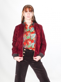 Teddy velours aubergine teddy mati&egrave;re velours ton profond