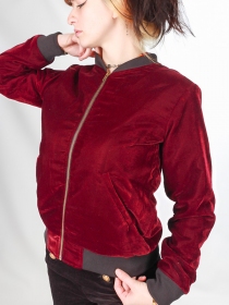 Teddy velours aubergine teddy chic toucher velout&eacute;