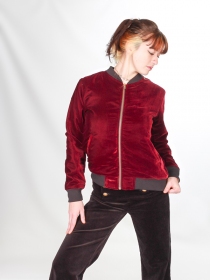 Teddy velours aubergine teddy &eacute;l&eacute;gant teinte aubergine