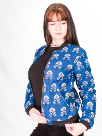 Teddy doubl&eacute; Blue barok teddy doubl&eacute; bleu barok motif graphique