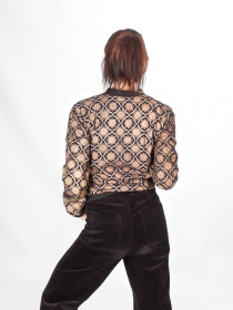 Teddy Wanda Argyle teddy motif g&eacute;om&eacute;trique &eacute;l&eacute;gant