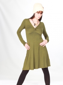 Robe Louie Kaki fonce robe f&eacute;minine sobre