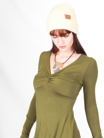 Robe Louie Kaki fonce robe &eacute;l&eacute;gante casual