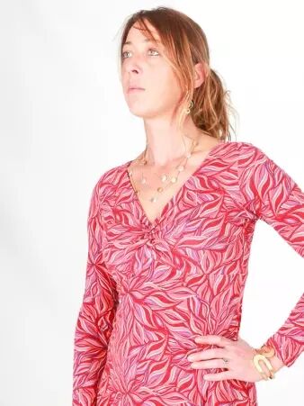 Robe Louie Coton Bio rose robe boh�me naturelle