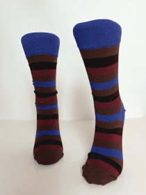 Chaussettes coton purple stripes accessoire mode au style contemporain