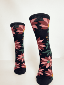 Chaussettes coton Fleurs d'hiver &eacute;l&eacute;ment mode &agrave; l'esth&eacute;tique actuelle