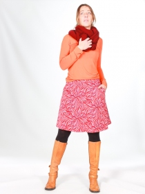 Jupe Chapie Coton bio rose pi&egrave;ce essentielle du vestiaire, &agrave; l'esprit casual chic &agrave; l'allure &eacute;l&eacute;gante