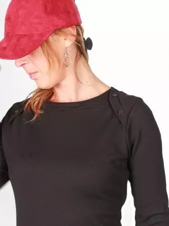 Pull Marny noir maille sobre