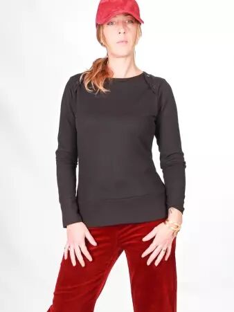 Pull Marny noir maille sobre