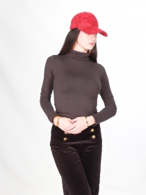 Top col montant Grafit top minimaliste gris grafit