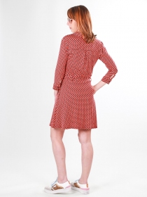 Robe Anna courte Omecanic robe fluide &agrave; l'esth&eacute;tique contemporaine