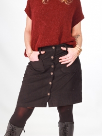 Jupe Louise Noir pi&egrave;ce vestimentaire au caract&egrave;re actuel et aux finitions propres