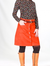 Jupe Louise Brique v&ecirc;tement f&eacute;minin &agrave; la silhouette harmonieuse et au port&eacute; agr&eacute;able