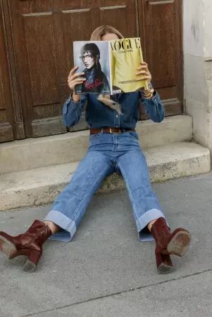 Jeans Loane a revers denim stone