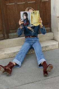 Jeans Loane a revers denim stone