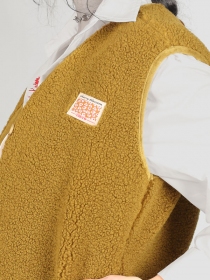 Gilet Sherpa sans manches olive