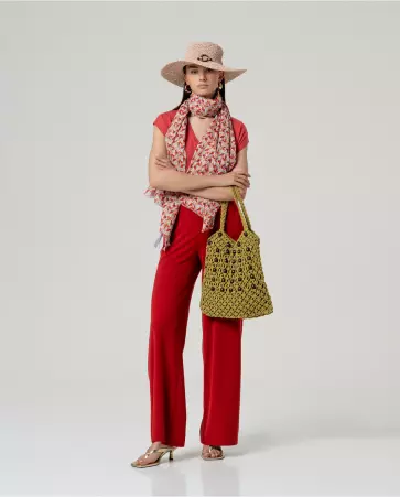 Pantalon avec poches rouge