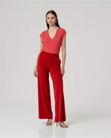 Pantalon avec poches rouge
