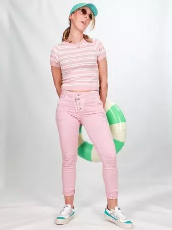 Crop top marini�re rose