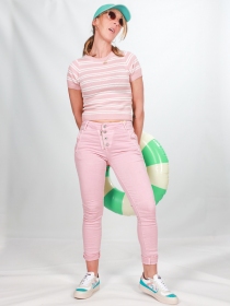 Crop top marini&egrave;re rose