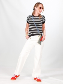 Crop top marini&egrave;re noir