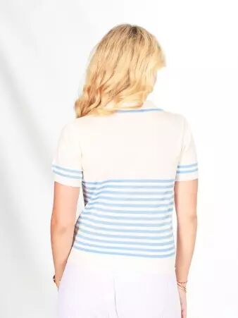 Crop top marini�re col polo bleu